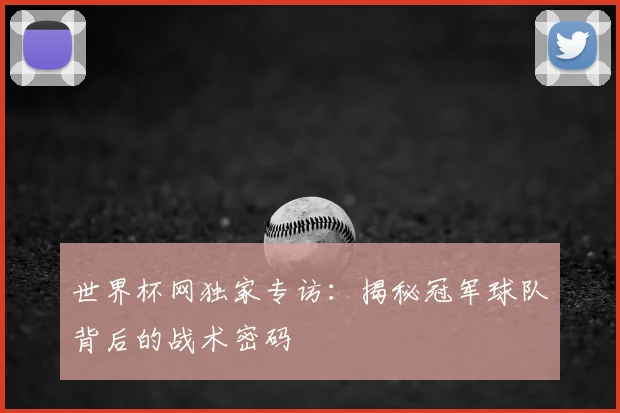 世界杯网独家专访：揭秘冠军球队背后的战术密码