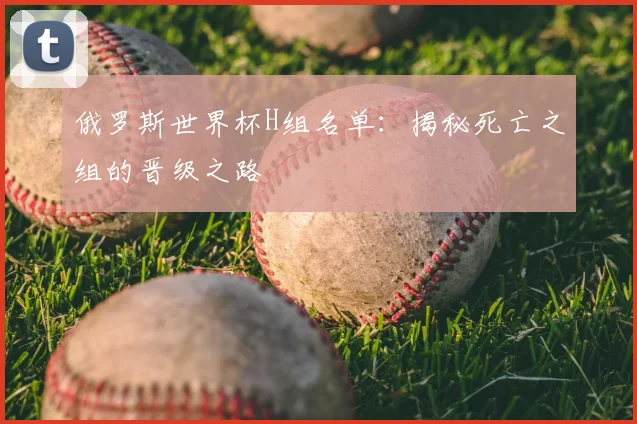 俄罗斯世界杯H组名单：揭秘死亡之组的晋级之路